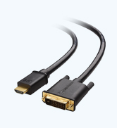 full HD 1080P HDMI to DVI Cable 6ft (CL3 in Wall Rated DVI to HDMI Cable