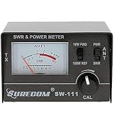 Mcbazel SURECOM SW-111 100W/10W SWR & Power Meter for CB Radio, CB Antenna Analyzer with FWD/REF,...