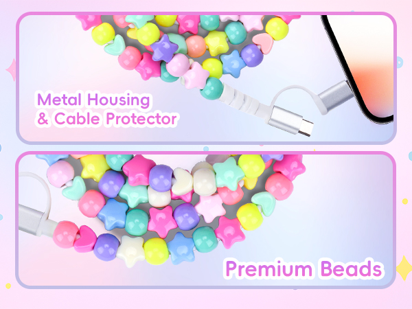 beaded charging cord