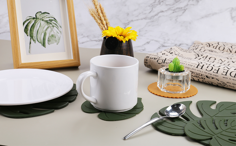 monstera coasters