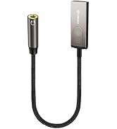 Bluetooth 6.0 to Aux Adapter for Car or Amp, USB to 3.5mm Female Bluetooth Receiver, Compatible w...