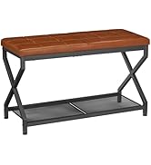 HOOBRO Shoe Bench, Shoe Rack Bench for Front Door Entrance, Shoe Storage Organizer with PU Leathe...