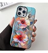 QLTYPRI Flower Case for iPhone 16 Pro Max, Aesthetic Cute Floral Phone Case for Girls Women, Prot...
