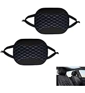 Pniwuno 2PCS Car Headrest Covers, Soft Breathable Leather Cars Front Seat Head Rest Covers, Water...