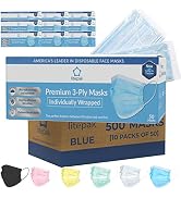 Litepak 500pcs Premium Disposable Face Mask SOFT 3ply Nose Wire