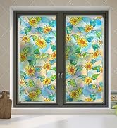 sunflower stained glass window film window privacy film 3D decorative window film