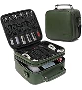 KYALOU Electronics Travel Organizer, Large Electronic Accessories Cable Case with Adjustable Divi...