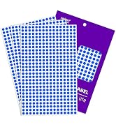 PARLAIM 1/4 Inch Round Color-Code Dot Stickers,4200 Pcs Adhesive Color Coding Circle Labels (Blue)