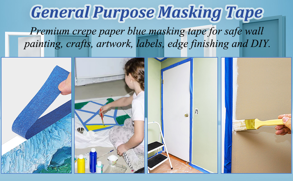 blue masking tape