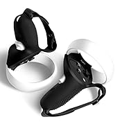 Kuject Design Controller Grips for Oculus Quest 2, Silicone Anti-Throw Grips Cover with Adjustabl...