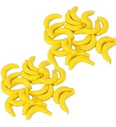 40 Pcs Yellow Mini Fake Banana Fruit, Foam Vegetables Fruit as Home Party Ornament Craft Photogra...