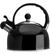 Venoly 2.5 Liter Whistling Tea Kettle - Modern Stainless Steel Whistling Tea Pot for Stovetop Hot...