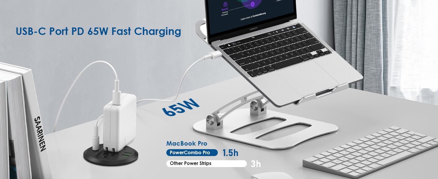 desk power grommet usb c