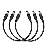 GGIPOWY 5.5mm x 2.5mm 12V DC Power Cable 3-Pack,DC5525 Male to Male Extension Cable 18AWG for CCT...