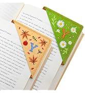 2 PCS Personalized Letter Bookmarks, Cute & Fun Book Accessories for Reading Lovers, Hand Embroid...