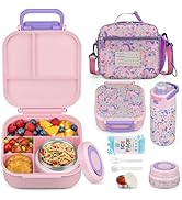 Itslife Soup Thermo Lunch Box Set | 4 Compartment Leakproof Bento Container 7oz Insulated Soup Th...