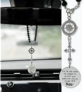 Rislobx Cross Hanging Ornaments for Car Rear View Mirror, Metal Cross Car Charm Pendant Rear View...