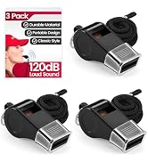 SPORTIC Whistle,3 Pack Durable Plastic Whistles with Lanyards – Loud Crisp Sound for Coaches, Ref...
