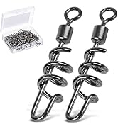 AMYSPORTS Fishing swivels Corkscrew snap swivels Fishing Tackle swivels Saltwater Freshwater Lead...