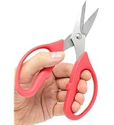 Leather Scissors. Small, Sharp Stainless Steel Durable Blades - Effortless Cutting - Large Comfor...