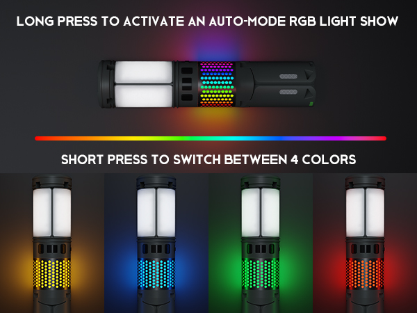 RGB camping light ambient lighting perfect atmosphere for night camping lantern
