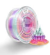 iBOSS Silk Candy Rainbow PLA+ Filament, 1kg Neatly Wound 3D Printer PLA Plus Filament 1.75mm+/ -0...