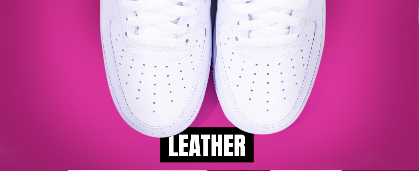 White leather shoes