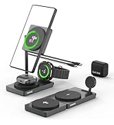 BRIMFORD 3 in 1Charging Station for Samsung Galaxy S25, Aluminum Magnetic Charger Foldable for Sa...