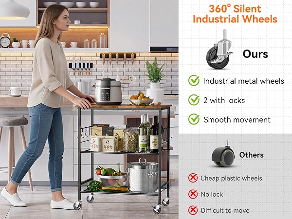 microwave stand with wheels