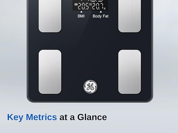 ge smart scale with BMI body fat on-scale display
