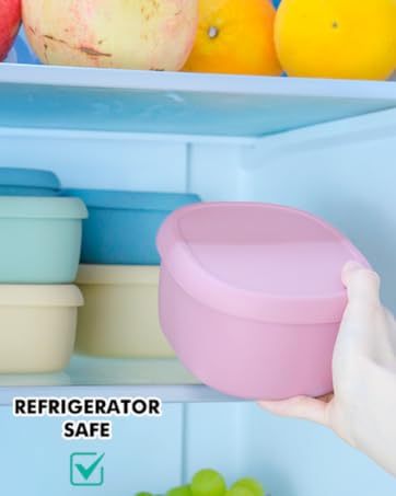 Food Storage Containers Set of 3 Lunch Box Bento with Lids BPA Free