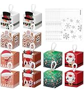 Naler 12PCS Christmas Goody Gift Boxes, Christmas Cookie Boxes Treat Cardboard Cookie Boxes Candy...