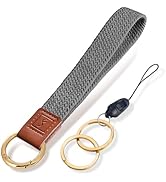 Fishent Stretchy Key Chain, Cute Keychain Wristlet, Upgraded Woven Wrist Lanyard for Keys, Key Ch...