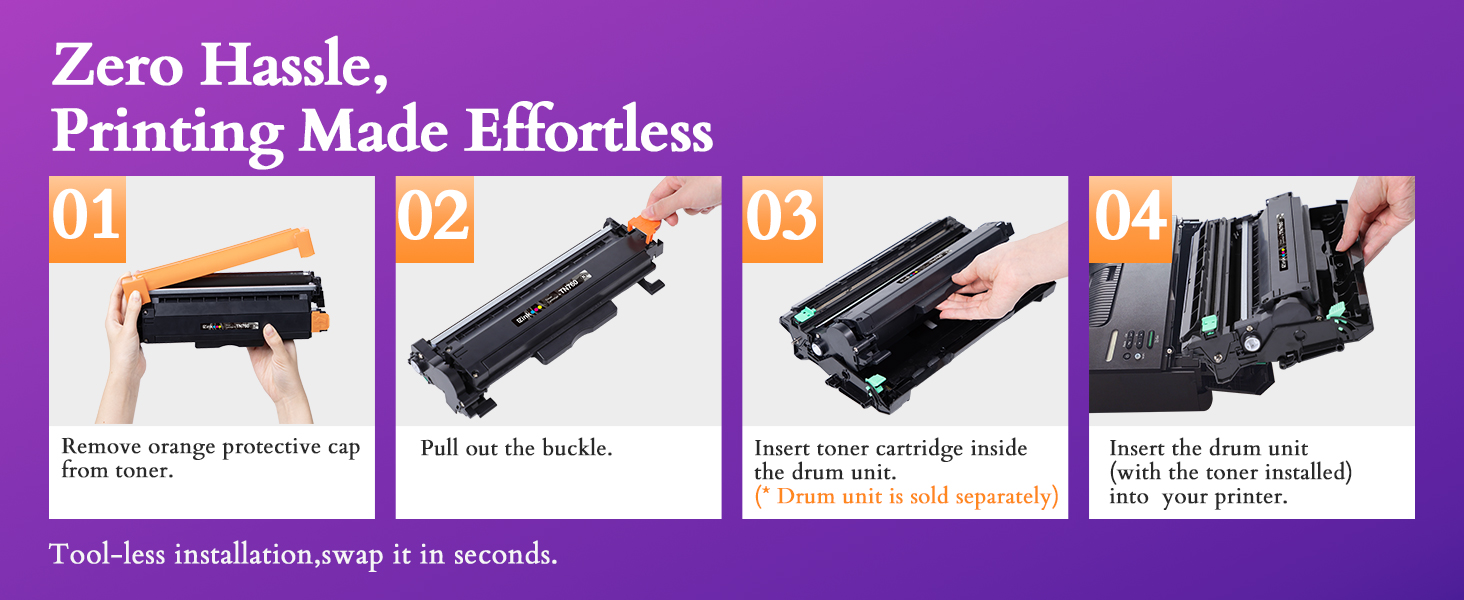 E-Z Ink TN760 Toner for Brother Printer Compatible for Brother TN-760 TN730 TN-730 Toner Cartridges
