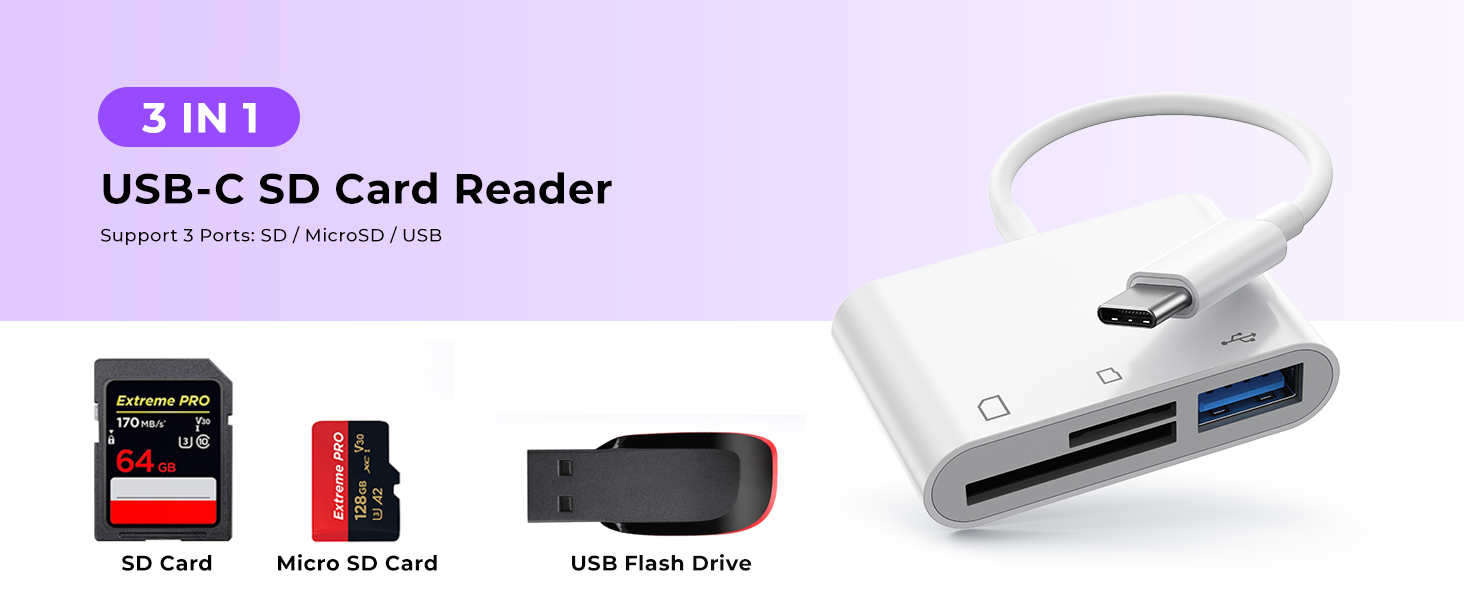 USB C to SD Card Reader