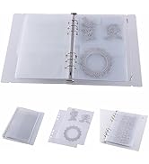 Die Storage Book Binder Die and Stamp Storage Folder Page Protectors 1 Cover with 25 Sheets Pocke...