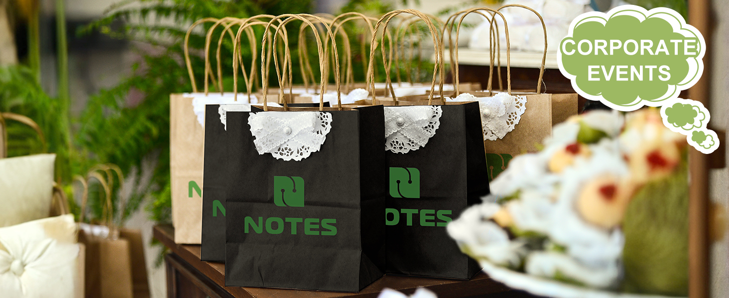 paper bags with handles black