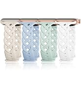 Slim Silicone Bands Compatible with Apple Watch Band 40mm 38mm 41mm 44mm 45mm 46mm 42mm Women Flo...