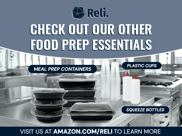 Check out our other food prep essentials. Visit us at .com/reli to learn more.