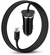 USB-C Car Charger, 3.4A USB Type C Car Charger Adapter & Fast Charge Cable Cords Cargador Carro L...