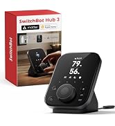 SwitchBot Hub 3 (3rd Gen), Smart Home Hub with 2.4" IPS Screen & Knob Control, WiFi Thermometer H...