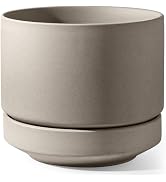 LE TAUCI 12 Inch Pots for Plants with Saucer | Ceramic Outdoor & Indoor Planter Pot for Plants | ...