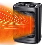 Kismile Small Space Heater for Indoor Use, Electric Ceramic Space Heater, Portable Heaters Fan fo...