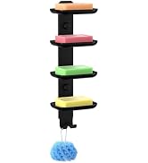GAGUIUP Adhesive 4 Tier Bar Soap Holder for Shower Wall Mounted, Stainless Steel Self Draining Sh...
