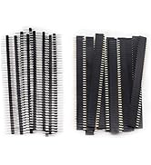 Ruibapa 22pcs 2.54mm Male and Female Pin Header Connector 40Pin Breakaway Pin Header and PCB Boar...