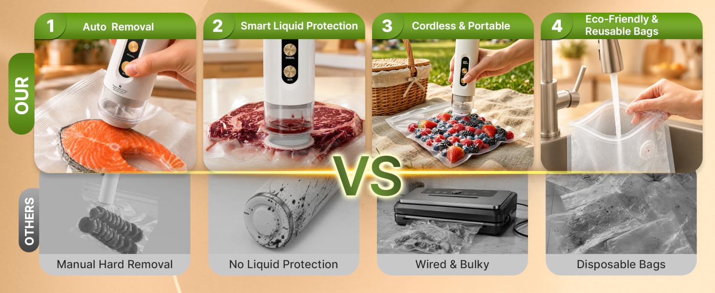 handheld vacuum sealer for food