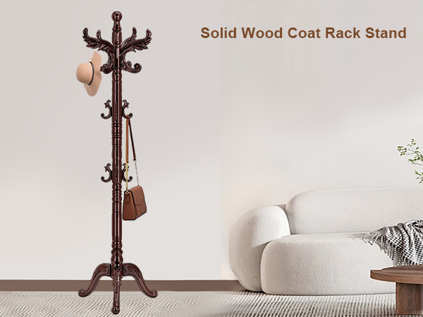 vintage wooden coat rack