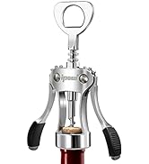 IPOW Wine Opener, Zinc Alloy Wine Bottle Opener, Wing Corkscrew Heavy Duty, Manual Multifunctiona...