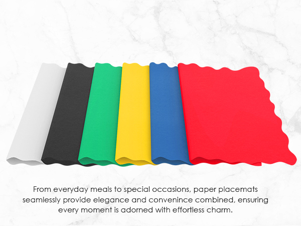color paper placemats