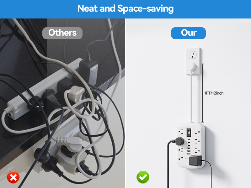 Flat Plug Power Strip